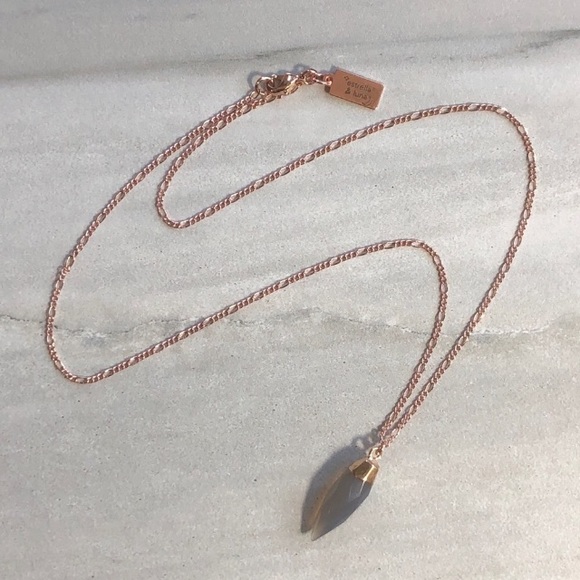 🍃Reserved Reduced 16” Grey Agate Crystal Pendant - Picture 3 of 5